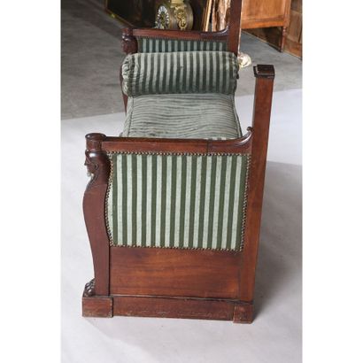 EMPIRE BANQUETTE in solid mahogany and mahogany...