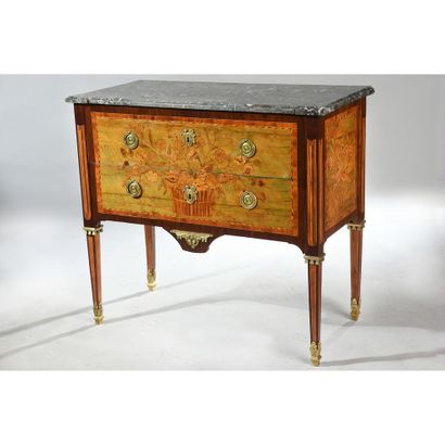 Rectangular LOUIS XVI COMMODITY made of precious...