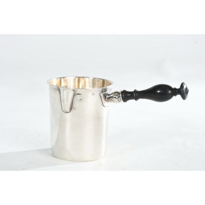 MILK in silver, cylindrical shape with a...