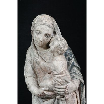 SUBJECT in polychrome stone representing...