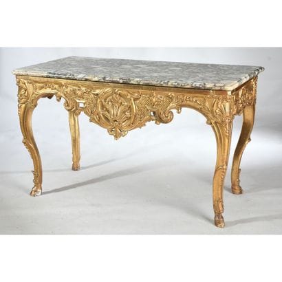 TABLE A GIBIER DE MILIEU RÉGENCE en bois...