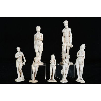 RARE COLLECTION OF ANATOMIC IVORIES representing...
