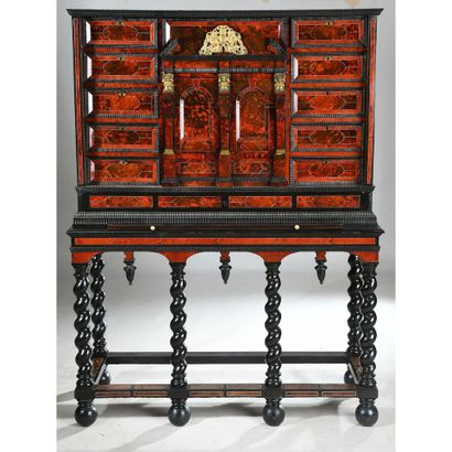 SPECTACULAR ANVERSOIS CABINET in red tortoiseshell,...