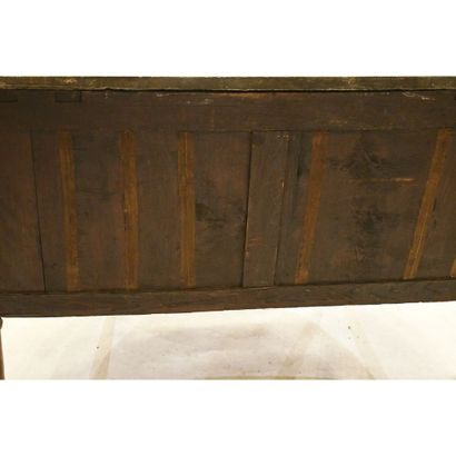 WIDE HALF COMMODE LOUIS XVI in rosewood veneer...