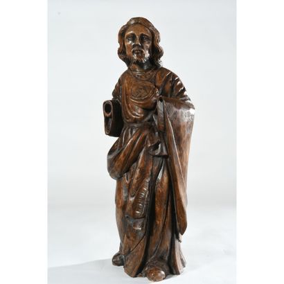 Wooden SUBJECT with ancient traces of polychromy...