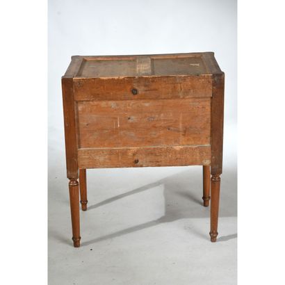 Walnut LOUIS XVI COMMODITY with inlaid foliage...