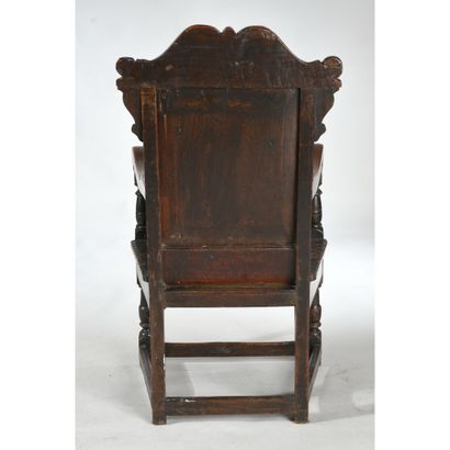 HENRI II FABRIC in natural wood with flared...