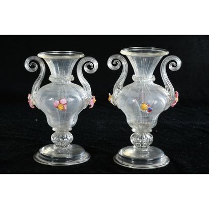 PAIR OF MURANO VASES in MURANO shape Medici...