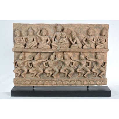 HIGH RELIEF KHMER, in terracotta, 18th-XIXth....