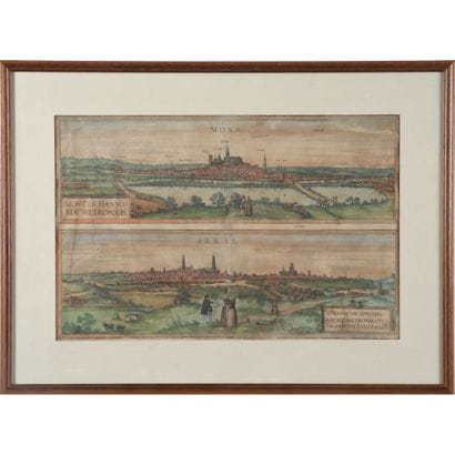 ENGRAVING representing the town of MONS and...