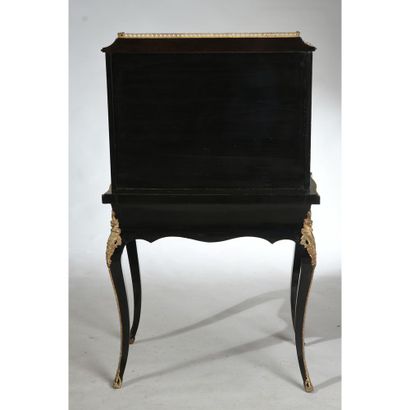 OFFICE NAPOLEON III in blackened wood, red...