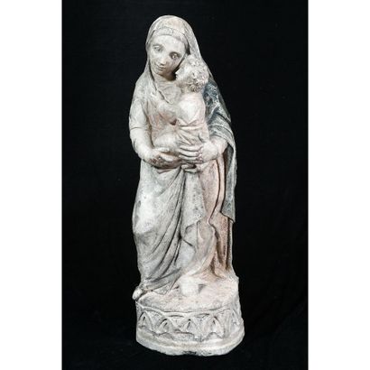 SUBJECT in polychrome stone representing...