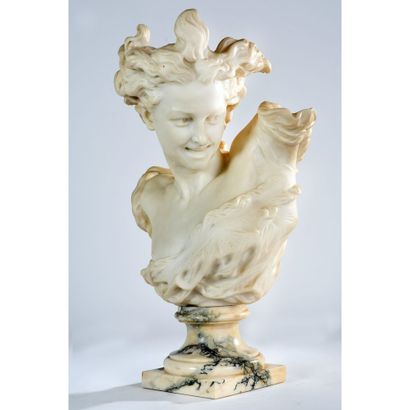 PUGI. BUST SHOW in white Carrara marble inspired...