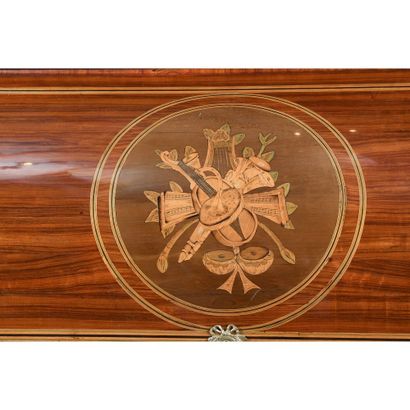 CYLINDER OFFICE LOUIS XVI in rosewood veneer...