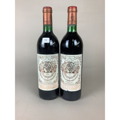 2 Btles Château BARON DE PICHON-LONGUEVILLE,...