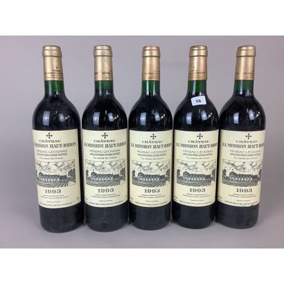 5 Btles Château LA MISSION HAUT-BRION, 1993....