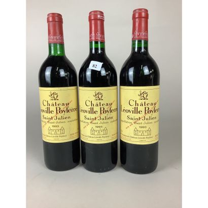 3 Btles Château LEOVILLE POYFERRE, 1993.