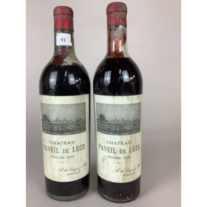 2 Btles Château PAVEIL de LUZE, Récolte de...