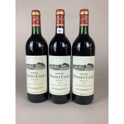 3 Btles Château PONTET-CANET, GCC, Pauillac,...