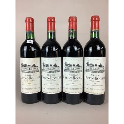 4 Btles Château LAFON-ROCHET, GCC, Saint-Estèphe,...