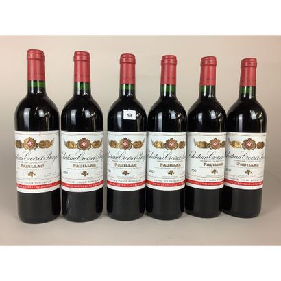 6 Btles Château CROIZET-BAGES, GCC, Pauillac,...