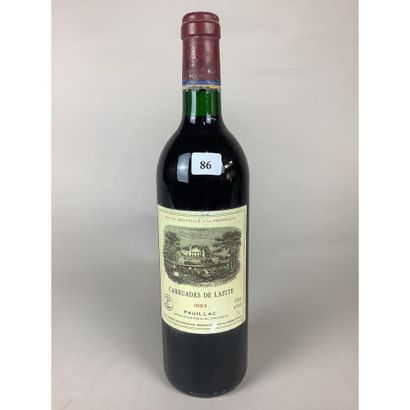 1 Btle CARRUADES DE LAFITE, 1993. (Quelques...