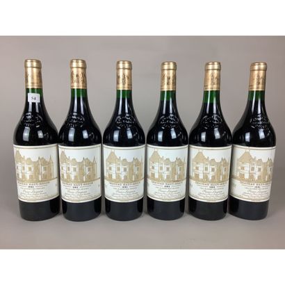 6 Btles Château HAUT-BRION, 1er CC, Graves,...