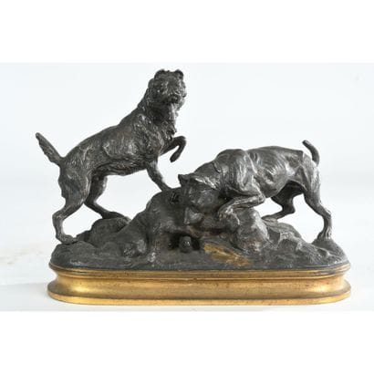 ARSON A.A. (1822-1882). « 2 chiens à l’arrêt...