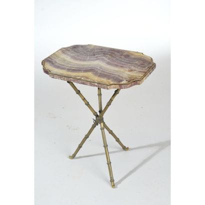 SMALL GUERIDON with tripod base in gilded...