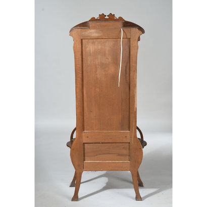 WINDOWS ART NOUVEAU in walnut with carved...