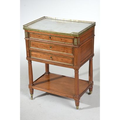 LOUIS XVI LIVING ROOM TABLE in mahogany and...