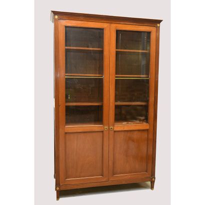 LARGE LIBRARY LOUIS XVI in mahogany and mahogany...