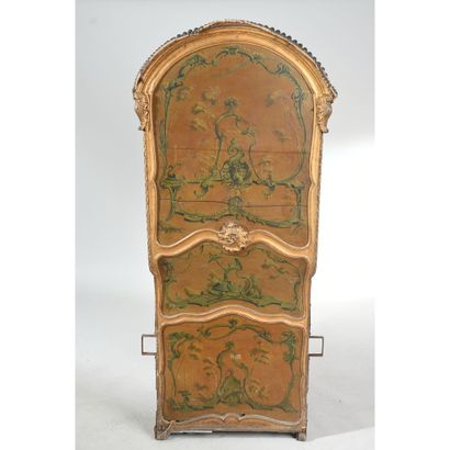 BEAUTIFUL CHAIR WITH PORTER LOUIS XV in gilded...