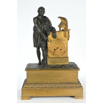 LARGE EMPIRE HANGER in bronze with double...