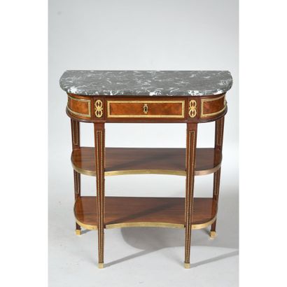 CONSOLE LOUIS XVI of oblong form in blond...