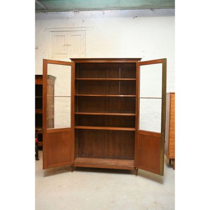 LARGE LIBRARY LOUIS XVI in mahogany and mahogany...
