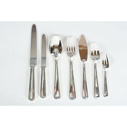 RAVINET DENFERT. MENAGERE in solid silver...