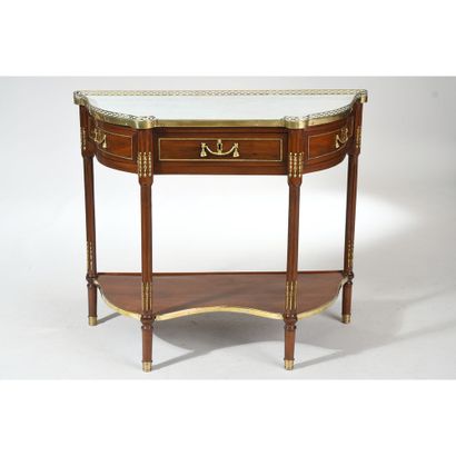 CONSOLE LOUIS XVI with straight front and...