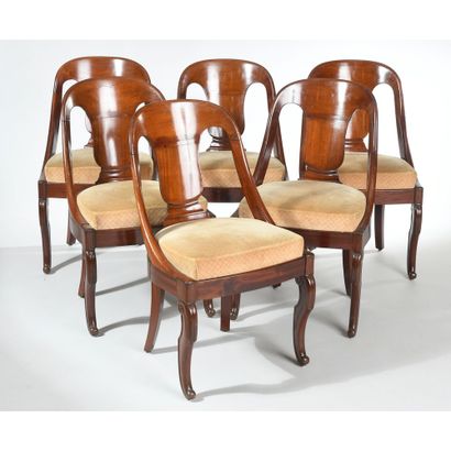 6 DINING ROOM CHAIRS RESTORATION mahogany...