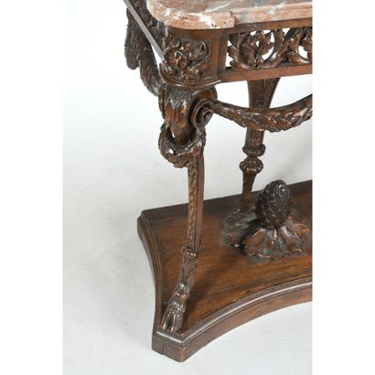 CONSOLE LOUIS XVI on plinth in oak with beautiful...