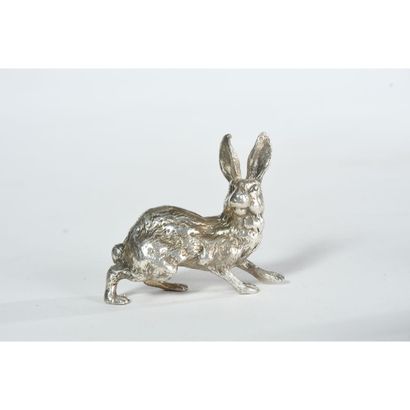 LIEVRE, the head turned out of solid silver...