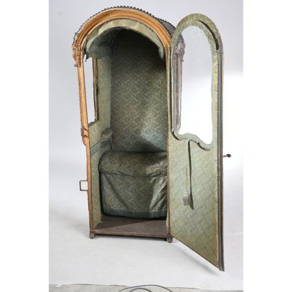 BEAUTIFUL CHAIR WITH PORTER LOUIS XV in gilded...