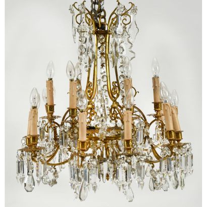 LIGHTNING with 18 lights on 2 levels in bronze...