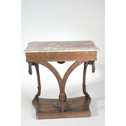 CONSOLE LOUIS XVI on plinth in oak with beautiful...
