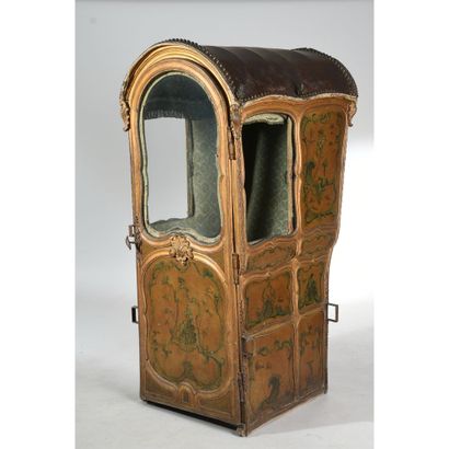 BEAUTIFUL CHAIR WITH PORTER LOUIS XV in gilded...