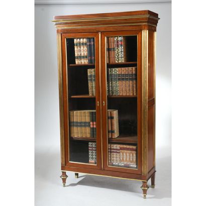 VITRINARY LIBRARY LOUIS XVI in mahogany and...