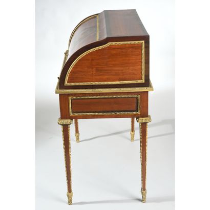 LITTLE CYLINDER DESK LOUIS XVI all faces...