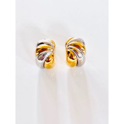 PAIR OF EARRINGS 2 gold 750°/°°. PB.3,45...