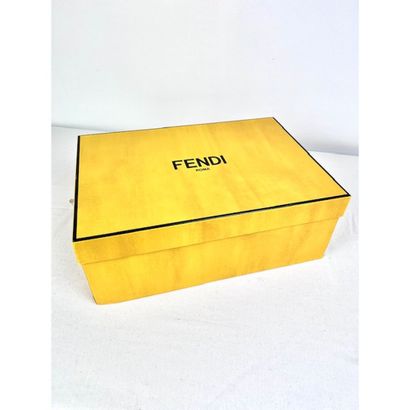 FENDI Roma. Neoprene and pink suede sneakers....
