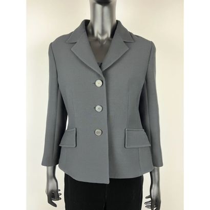 CHRISTIAN DIOR Paris. Fitted jacket in black...